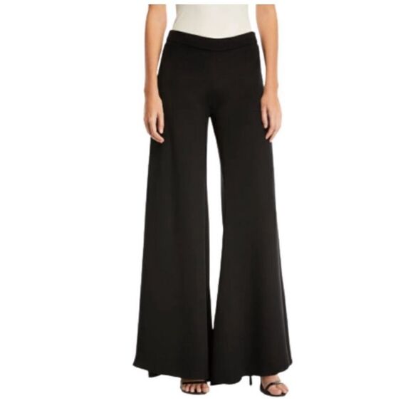 Alexis Wide Leg Elastic Waist Black Viscose Trouser Pant Women’s Size Small S - Picture 1 of 6
